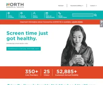 Northmemorial.com(North Memorial Health) Screenshot