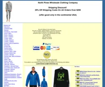 Northpines.org(Wholesale Clothing) Screenshot