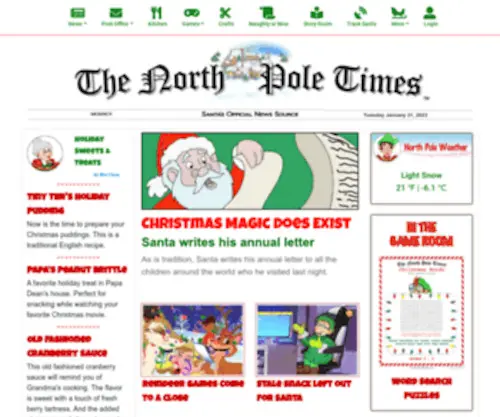 Northpoletimes.com(News from The North Pole) Screenshot