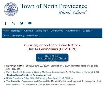 Northprovidenceri.gov(Town of North Providence) Screenshot