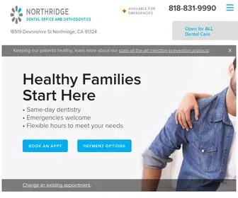 Northridgedentaloffice.com(Dentist Office in Northridge) Screenshot