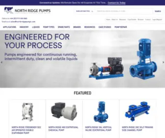 Northridgepumps.com(International Suppliers & Manufacturers of Pumps & Spare Parts from Nottingham (UK)) Screenshot