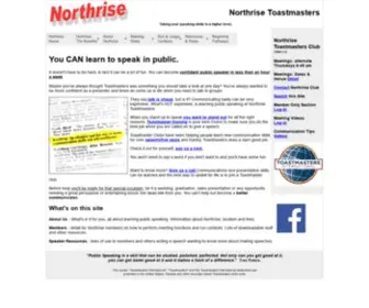 Northrise-Toastmasters.org(Learn Public Speaking at Northrise Toastmasters) Screenshot