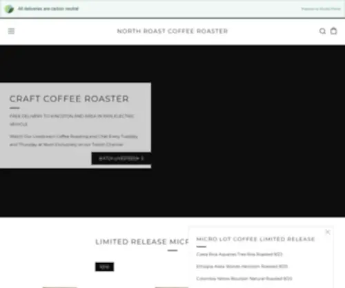 Northroast.com(North Roast Coffee and Multatuli Coffee Merchants) Screenshot