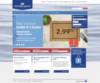 Northsave.com(Northern Savings offers personal & business financial services including) Screenshot