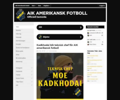 Northsidebulls.se(AIK Amerikansk Fotboll) Screenshot