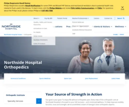 Northsidecherokeeortho.com(Northside Cherokee Orthopedics and Sports Medicine) Screenshot