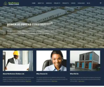 Northstoneshelters.com(Prefab construction Nigeria) Screenshot