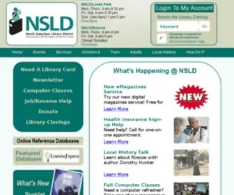 Northsuburbanlibrary.org(North Suburban Library District) Screenshot