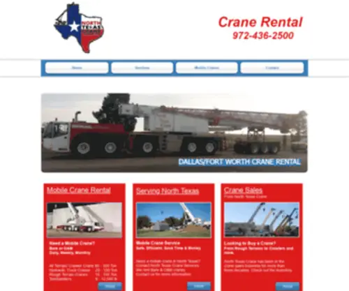 Northtexascranerental.com(North Texas Crane Services Crane Rental) Screenshot