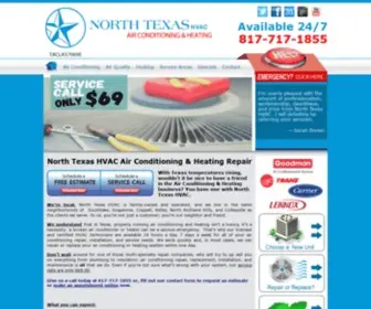 NorthtXhvac.com(Air Conditioning Repair) Screenshot