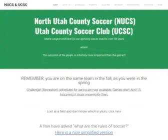 Northutahcountysoccer.com(NUCS Main) Screenshot