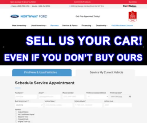 Northwayford.ca(Northway Ford) Screenshot