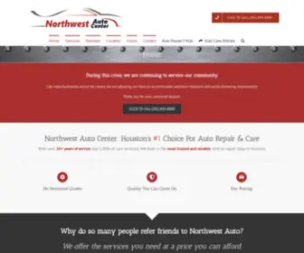 Northwestautohouston.com(Northwest Auto Center of Houston) Screenshot