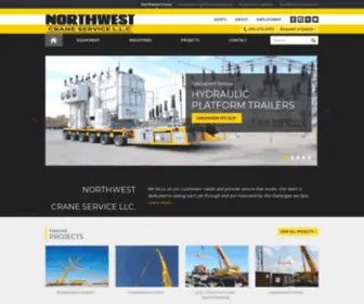 Northwestcraneservice.com(Northwest Crane) Screenshot