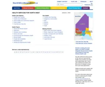 Northwesthealthline.ca(Health Services for North West) Screenshot