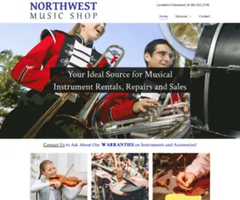 Northwestmusicia.com(Northwest Music Shop Musical Instrument Store Davenport IA) Screenshot