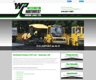 Northwestpaving.ca(Asphalt Paving Etobicoke) Screenshot