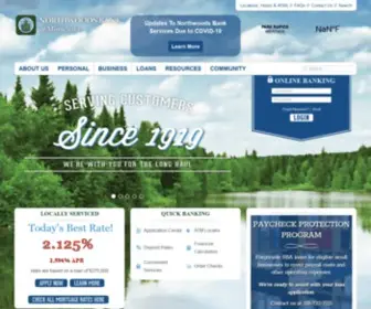 Northwoodsbank.com(Northwoods Bank of Minnesota) Screenshot