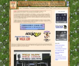 Northwoodsradio.com(WKLK/WMOZ Radio) Screenshot