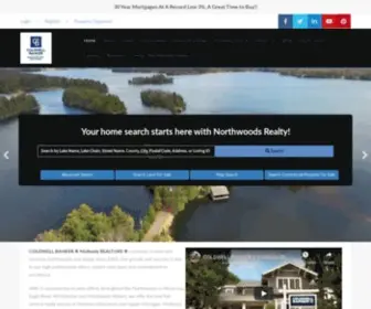 Northwoodsrealty.com(Northwoods Realty) Screenshot