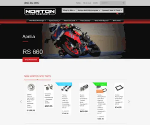 Norton-Motorsports.com(Norton motorsports home) Screenshot