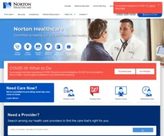 Nortonhealthcare.com(Norton Healthcare) Screenshot