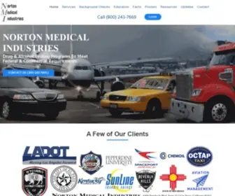 Nortonmedical.com(Employee Drug Testing) Screenshot