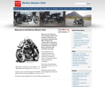 Nortonownersclub.org(The Norton Owners Club) Screenshot