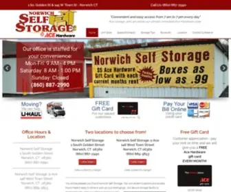 Norwich-Selfstorage.com(Norwich Self Storage in CT offers discount self storage and) Screenshot