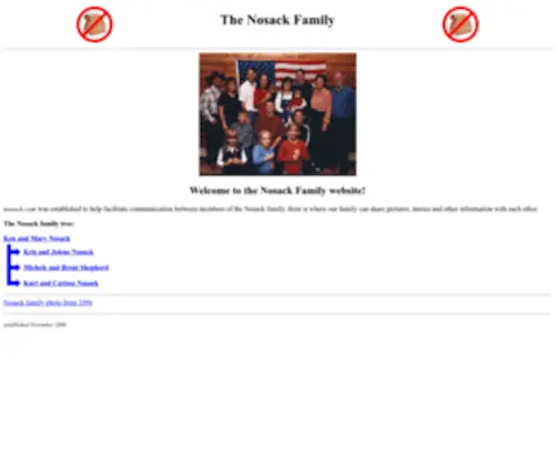 Nosack.com(The Nosack family) Screenshot