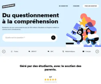 Nosdevoirs.fr(Un apprentissage en groupe efficace) Screenshot