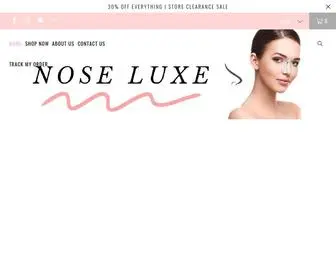 Noseluxe.com(The best premium Nose slimming and lifting devices on the market today) Screenshot