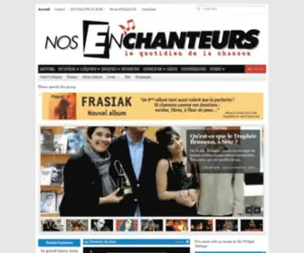 Nosenchanteurs.eu(Le Quotidien de la chanson d'expression française) Screenshot