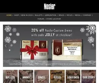 Nosler.com(World's Finest Bullets) Screenshot