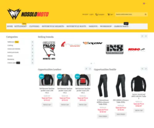 Nosolomoto.eu(Shop motorcycle clothing) Screenshot