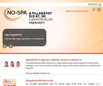 Nospa.hu(No-Spa, Magyarország legkedveltebb görcsoldó készítménye) Screenshot