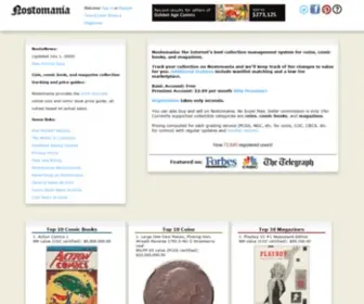 Nostomania.com(Coin and Comic Book Price Guide) Screenshot
