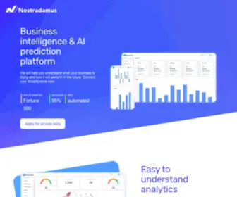 Nostradamus.cloud(Business intelligence & AI prediction platform) Screenshot