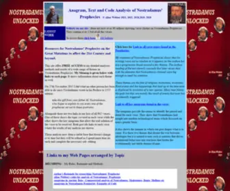 Nostradamuscodes.com(Allan Webber's presentation of Nostradamus Prophecies) Screenshot