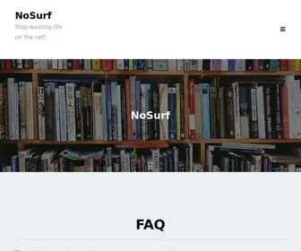 Nosurf.net(Stop wasting life on the net) Screenshot