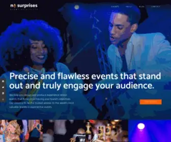 Nosurprisesevents.com(Event Architects) Screenshot