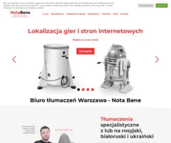 Notabenepolska.pl(Biuro Tłumaczeń Języków Wschodnich Warszawa) Screenshot