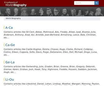 Notablebiographies.com(Notable Biographies) Screenshot