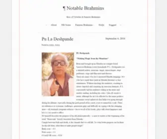 Notablebrahmins.com(Notable Brahmins) Screenshot