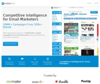 Notablist.com(Email Sender Intelligence for Sales and Marketing Teams) Screenshot