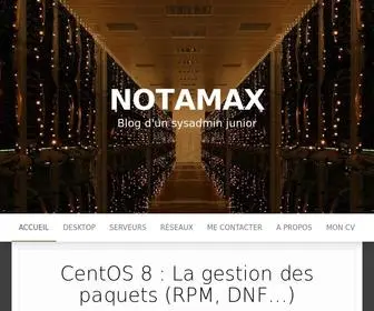 Notamax.be(Blog d'un sysadmin junior) Screenshot