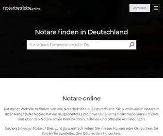 Notarbetriebe.online(Alle Notare von Deutschland auf einen Blick) Screenshot
