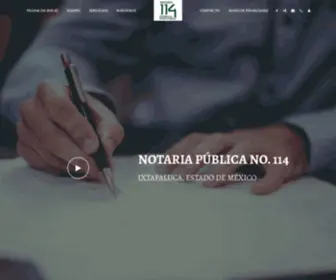 Notaria114Edomex.com(NOTARIA PÚBLICA 114 DEL ESTADO DE MÉXICO) Screenshot