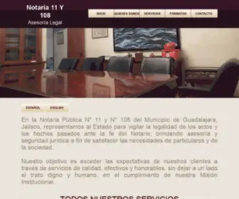 Notaria11.com(Notaria 11 Guadalajara) Screenshot